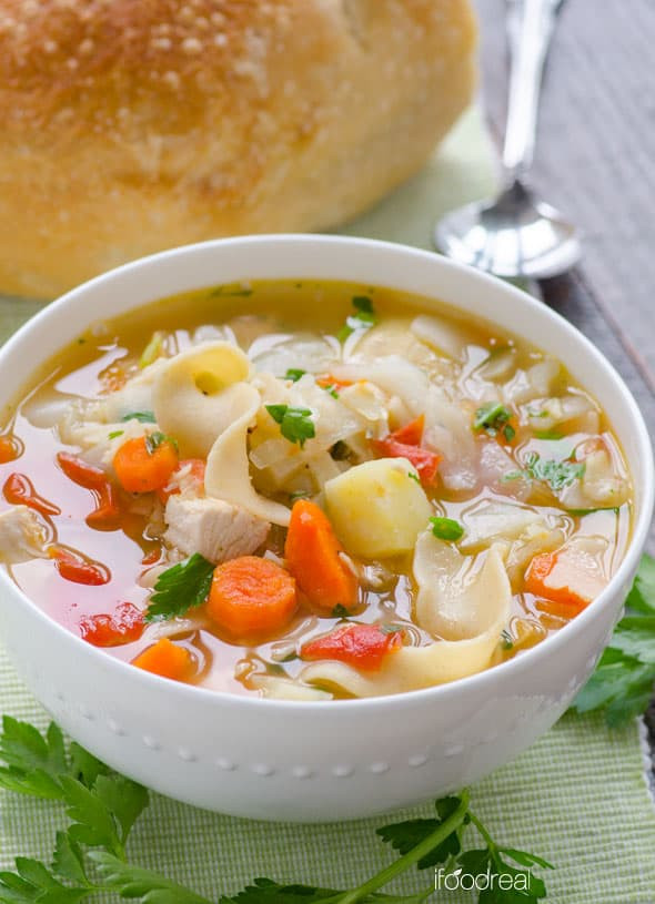 Chicken Noodle Vegetable Soup
 Chicken Noodle Ve able Soup iFOODreal
