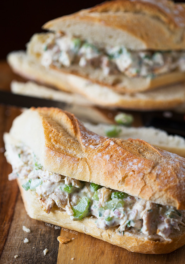 Chicken Salad For Sandwich
 Lightened Up Chicken Salad Sandwich Table for Two by