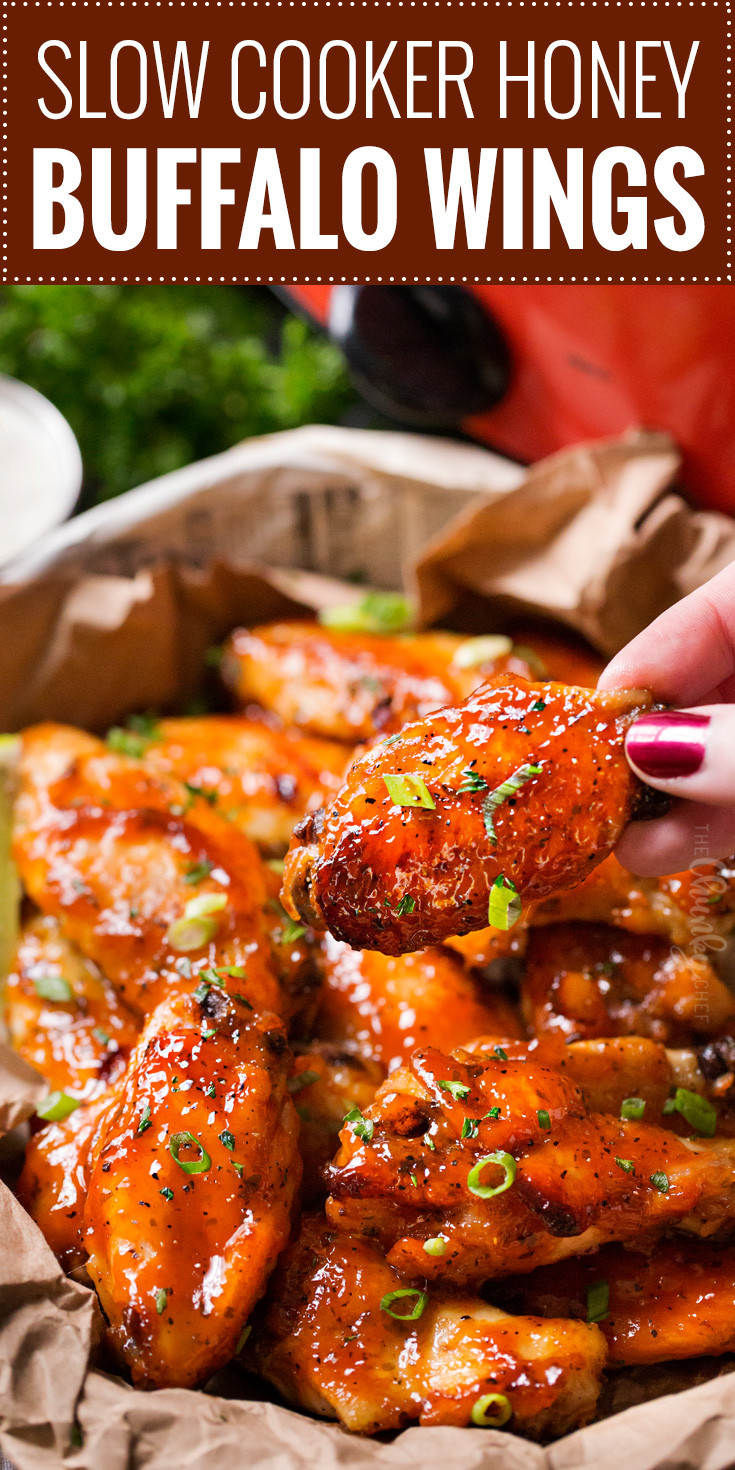 Chicken Wings Slow Cooker Recipe
 Slow Cooker Honey Buffalo Wings The Chunky Chef