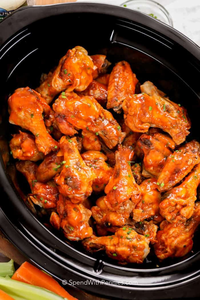 Chicken Wings Slow Cooker Recipe
 Crock Pot Chicken Wings Spend With Pennies