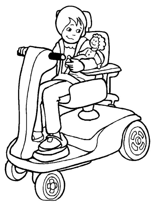 Child Coloring Pages
 A Mother with Disability Take Care of Her Baby Coloring