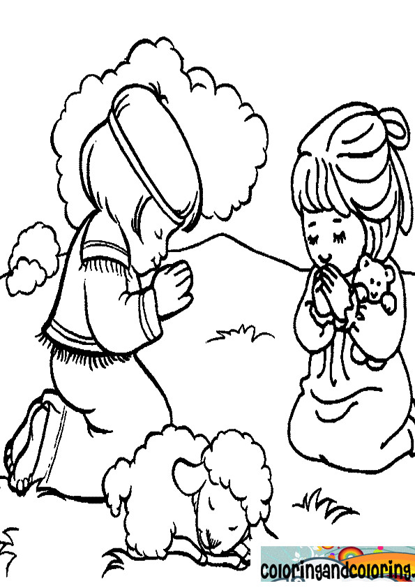 Child Coloring Pages
 Prayer Coloring Page For Kids Coloring Home