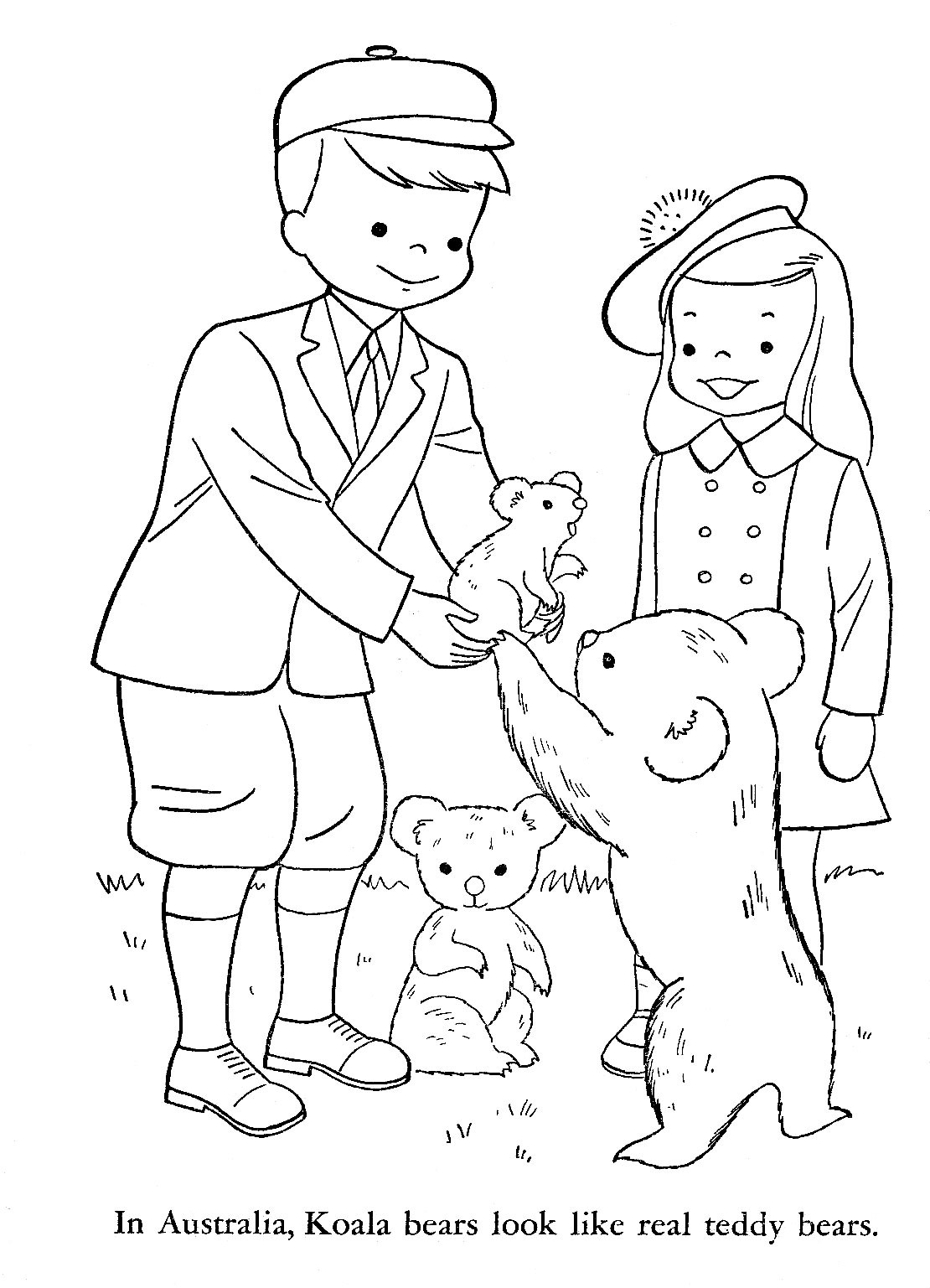 Child Coloring Pages
 Children of Other Lands 1954 — Australia New Zealand