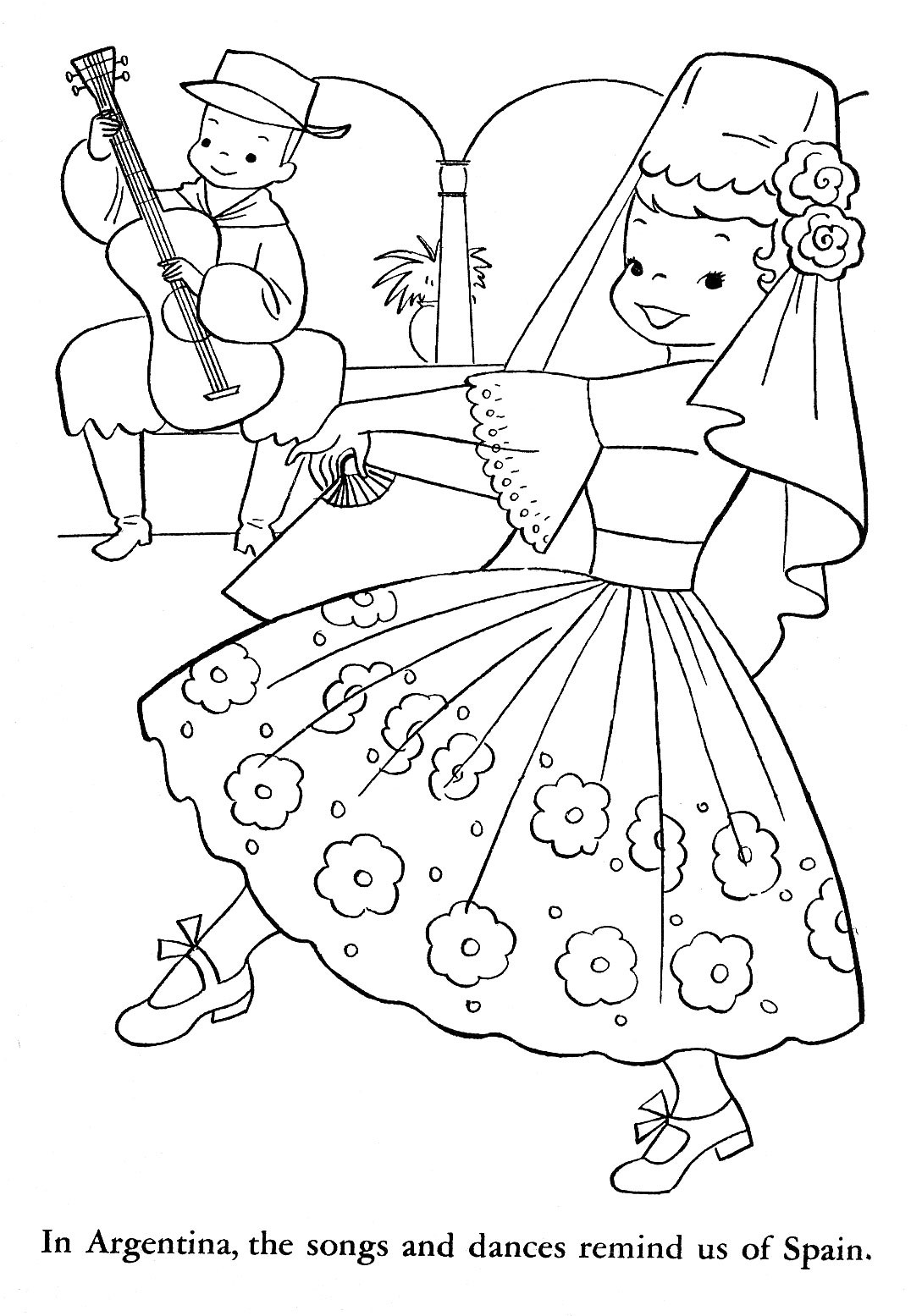 Child Coloring Pages
 Children of Other Lands 1954 — Hawaii Alaska Mexico