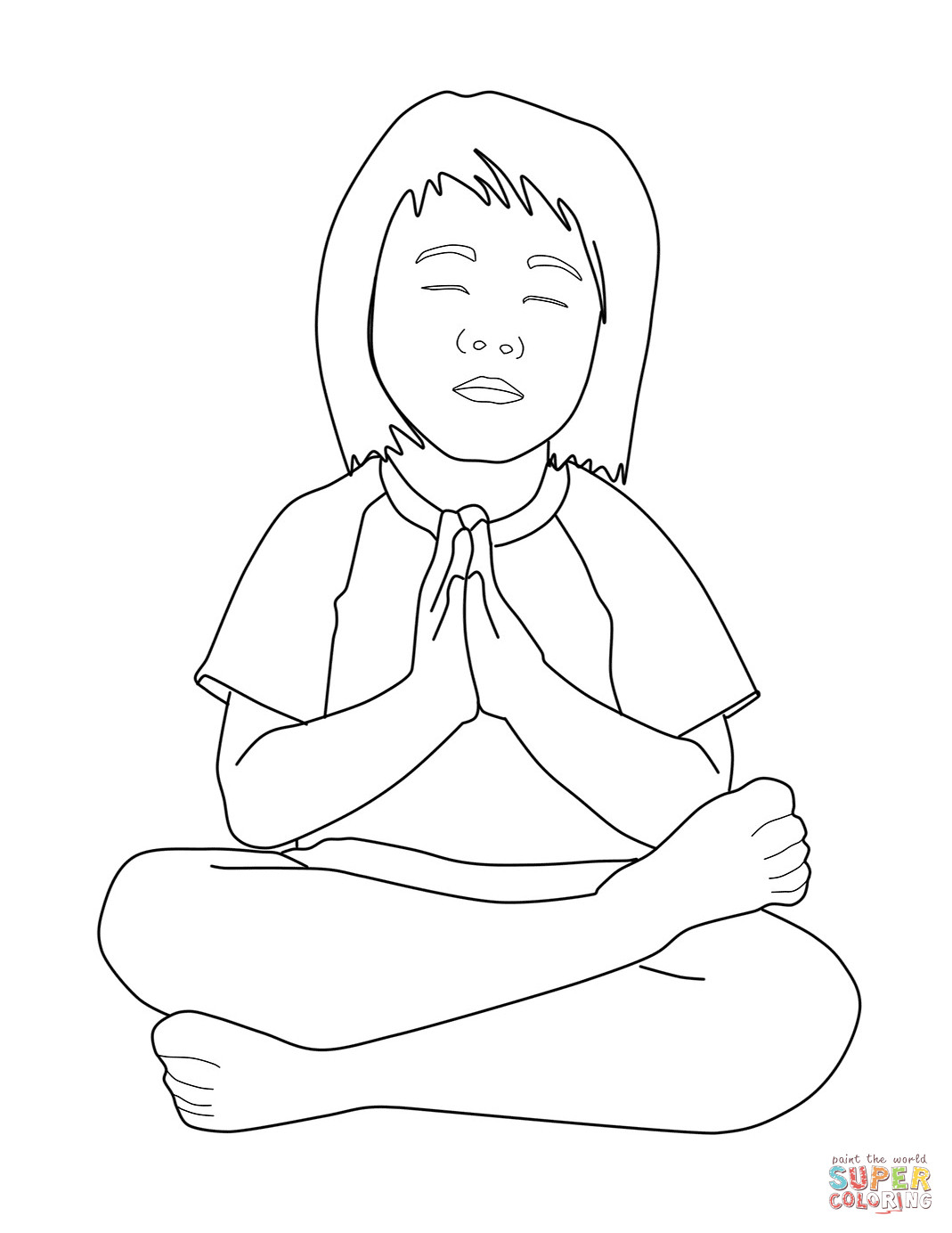 Child Coloring Pages
 Praying Child coloring page