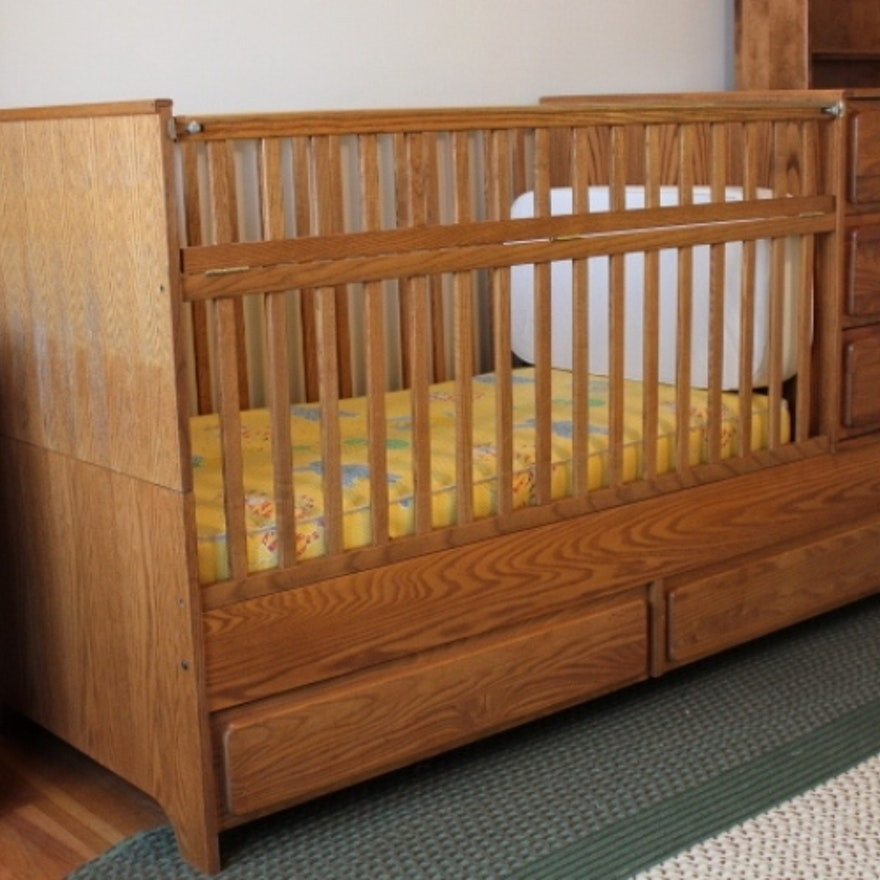 Child Craft Crib Parts
 Oak Crib n Bed by Child Craft