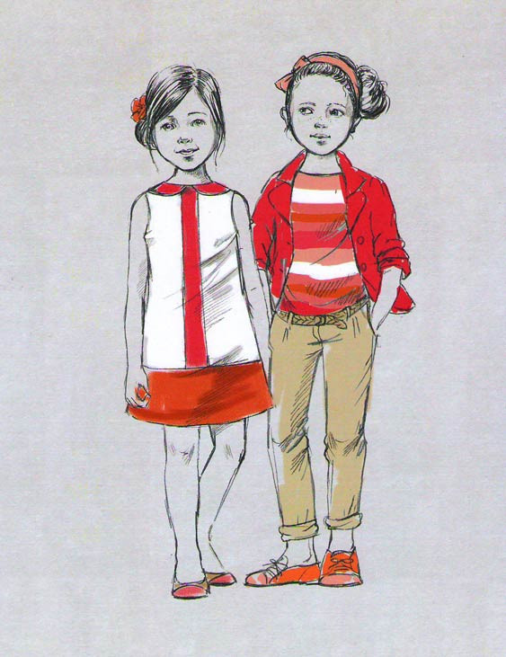 Child Fashion Illustration
 Summer look children sketches