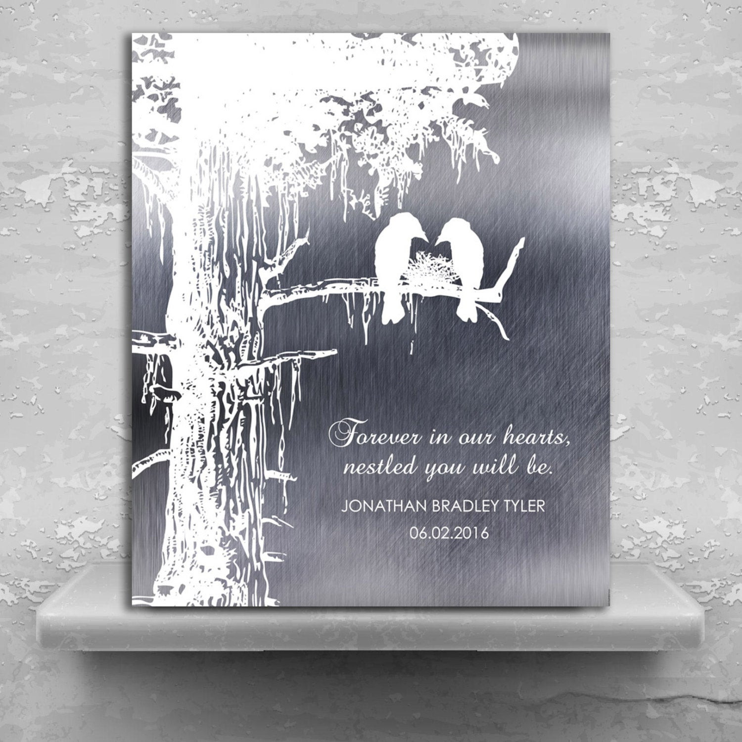 Child Memorial Gifts
 Memorial Plaque Loss of Baby Child Stillborn Nestled by