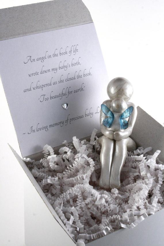 Child Memorial Gifts
 Mother and Baby Angel Child Loss Sympathy by TheMidnightOrange