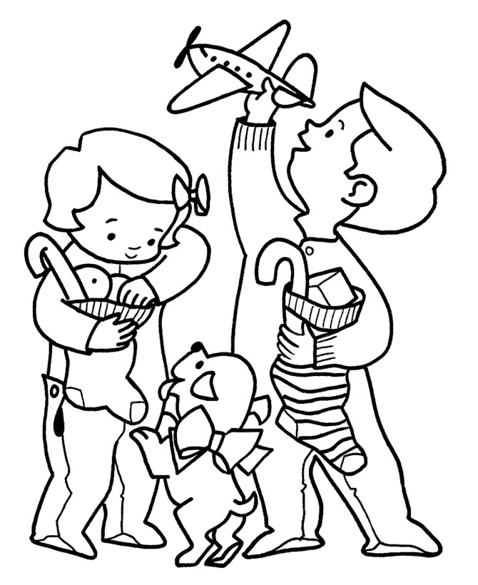 Children Christmas Coloring Pages
 Free Picture Happy Children Download Free Clip Art