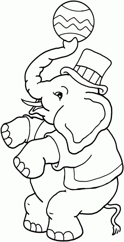 Children Coloring Page
 Circus coloring pages Circus elephant boy
