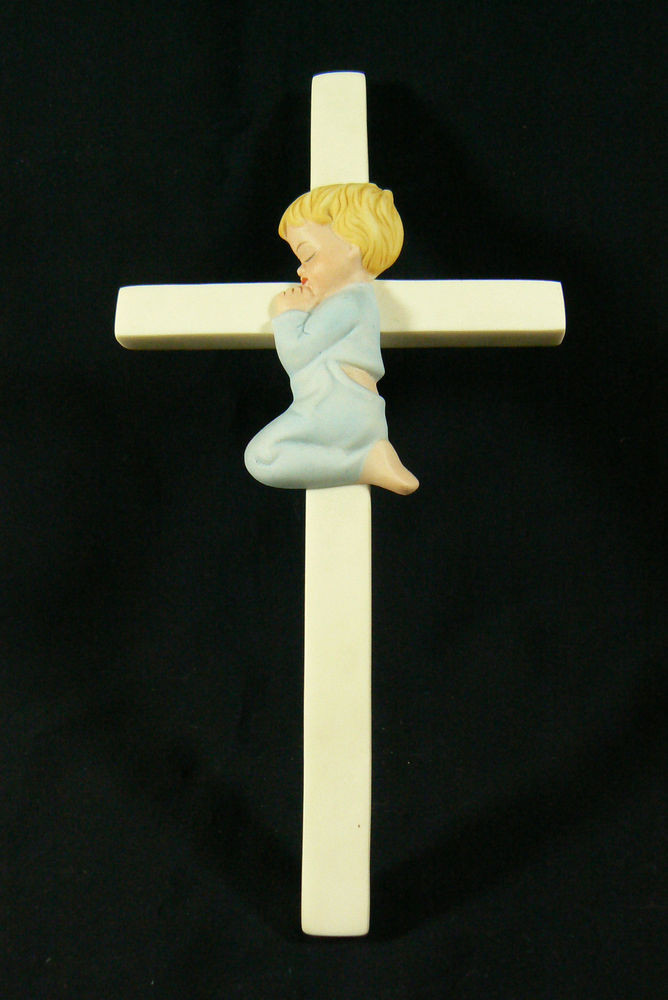 Children's Cross Necklace
 Roman Children s Prayer Kneeling Special Boy Baby Cross