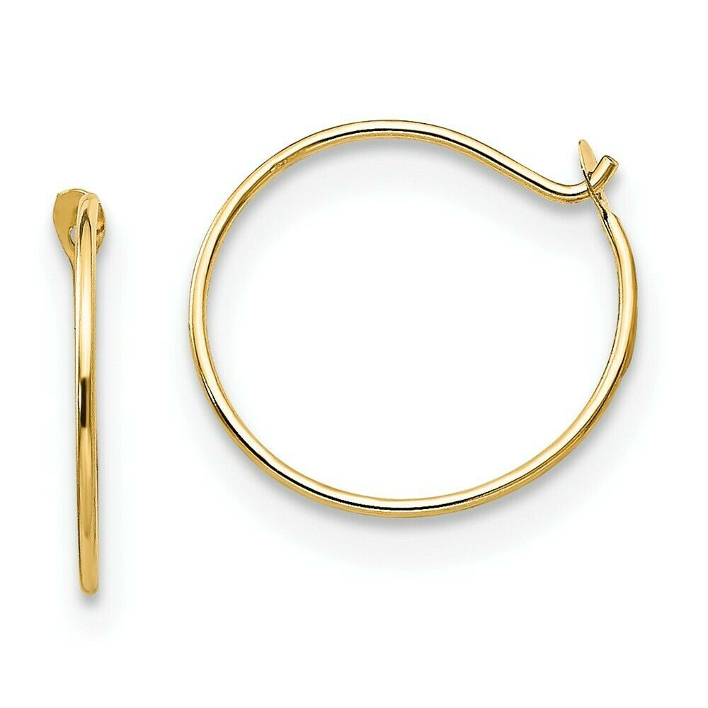 Children's Cross Necklace
 14K Yellow Gold Small Endless Hoop Earrings Polished Madi