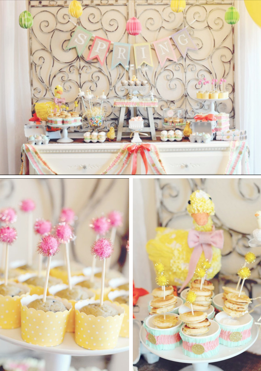 Children'S Easter Party Ideas
 Kara s Party Ideas Little Duckling Duck Easter Spring Girl