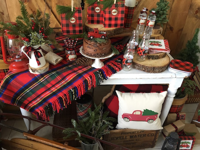 Children'S Holiday Party Ideas
 Kara s Party Ideas Vintage Rustic Plaid Christmas Party