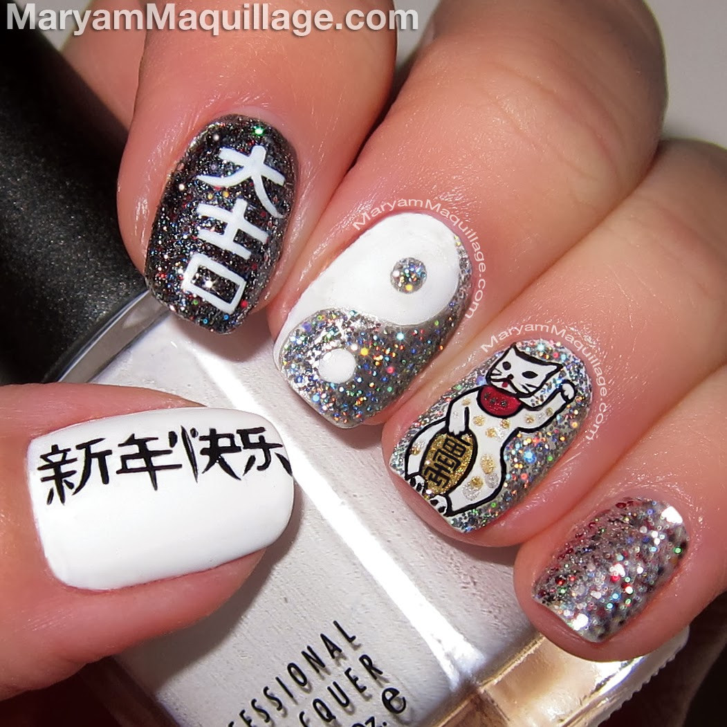 Chinese Nail Designs
 Maryam Maquillage Chinese New Year Nail Art & Makeup for