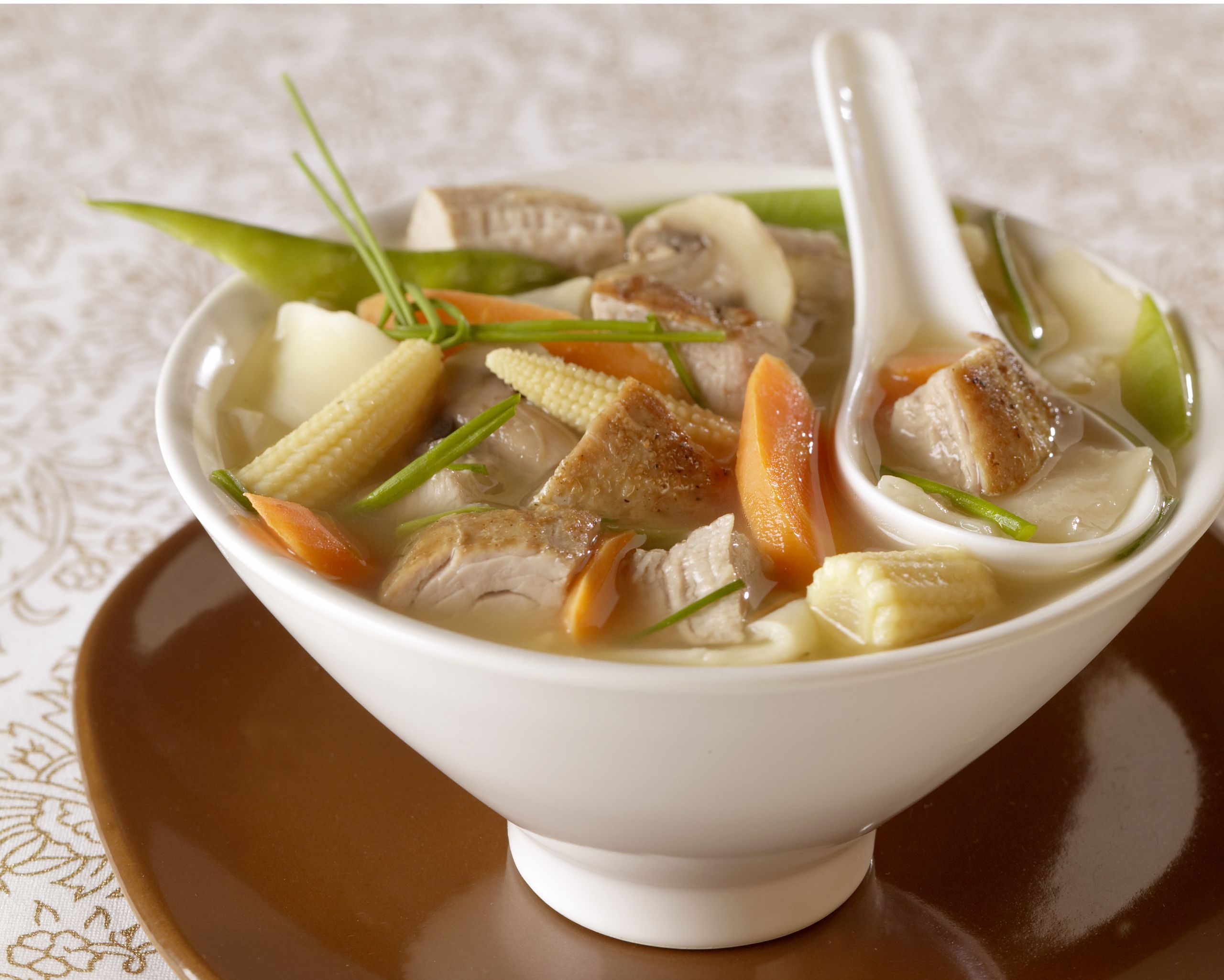 Chinese Vegetable Soup Recipes
 Gingered Pork Ve able Soup with Wonton Noodles Pork