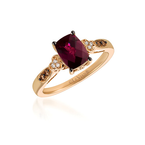 Chocolate Diamond Rings For Women
 Womens Le Vian Raspberry Rhodolite Strawberry Gold Ring