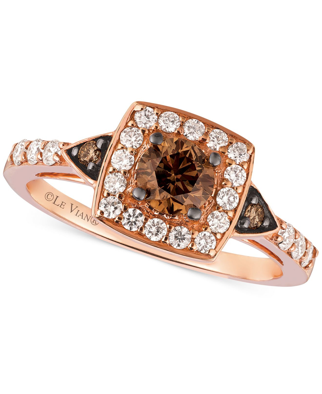 Chocolate Diamond Rings For Women
 Lyst Le Vian Chocolate Diamond And White Diamond Ring In