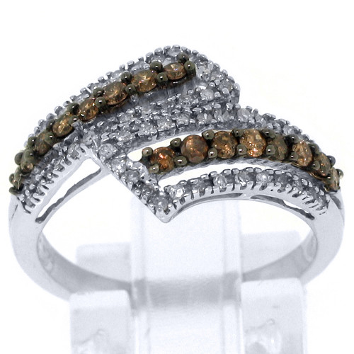 Chocolate Diamond Rings For Women
 WOMENS CHOCOLATE BROWN CHAMPAGNE DIAMOND WEDDING BAND RING