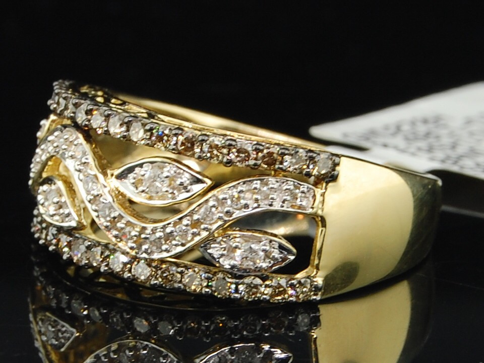 Chocolate Diamond Wedding Rings
 WOMENS YELLOW GOLD CHOCOLATE BROWN DIAMOND ENGAGEMENT RING