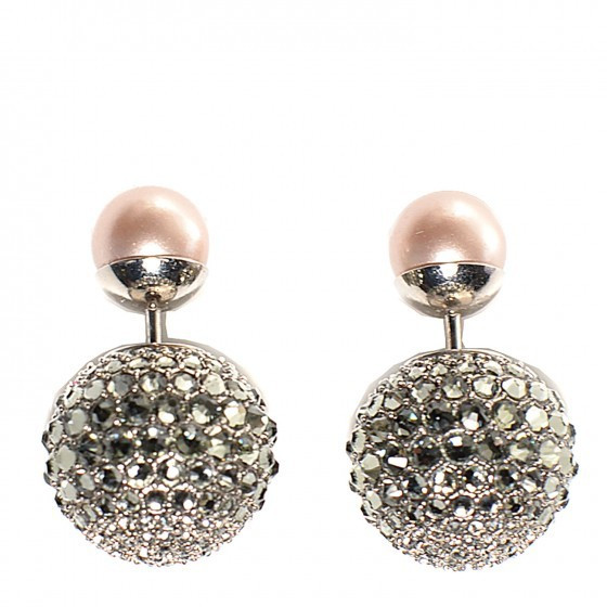 Christian Dior Tribal Earrings
 Authentic Christian Dior Mise En Dior Pink Black Crystal