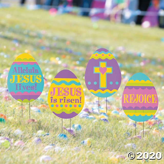 Christian Easter Party Ideas
 Religious Easter Egg Hunt Yard Signs