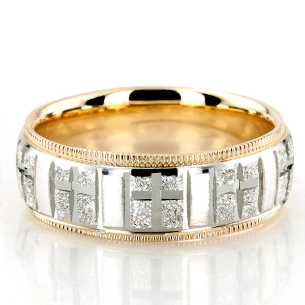 Christian Wedding Rings
 Exquisite Religious Wedding Ring BA 14K Gold
