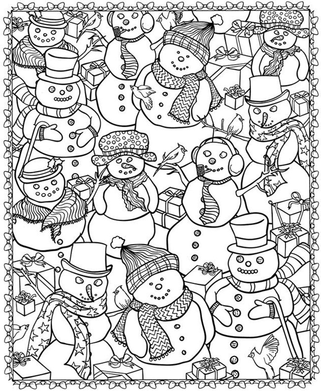 Christmas Adult Coloring Pages
 21 Christmas Printable Coloring Pages