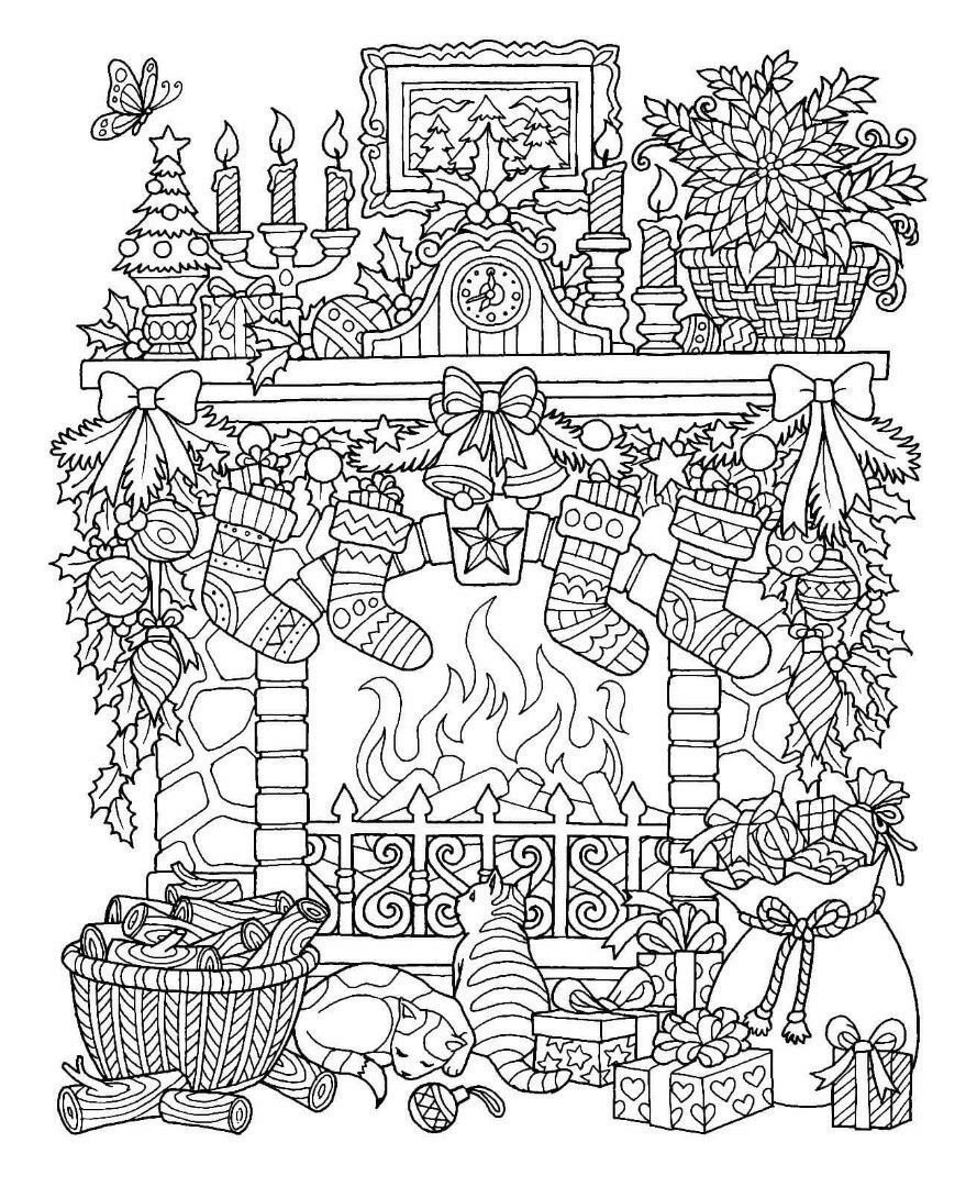 Christmas Adult Coloring Pages
 Pin by Clark County Public Library on Outside the Lines