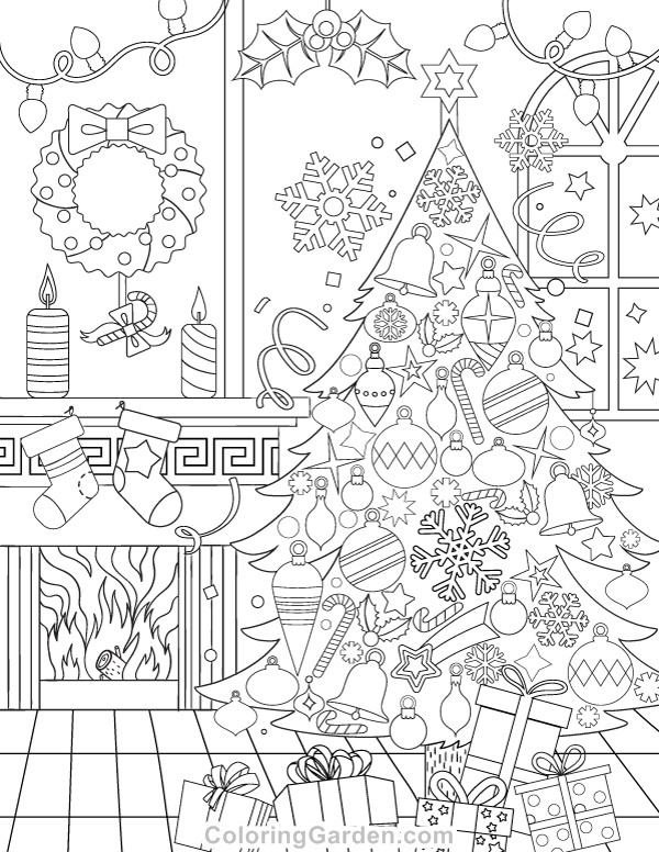Christmas Adult Coloring Pages
 Christmas Adult Coloring Page