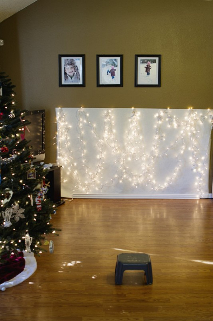 Christmas Backdrops DIY
 What to Do with Christmas Lights after December April