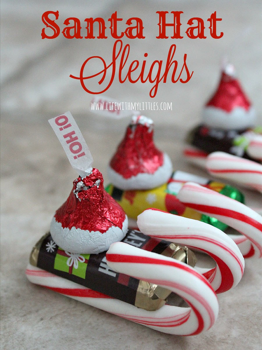 Christmas Candy Craft Ideas
 Candy Santa Hat Sleighs Life With My Littles