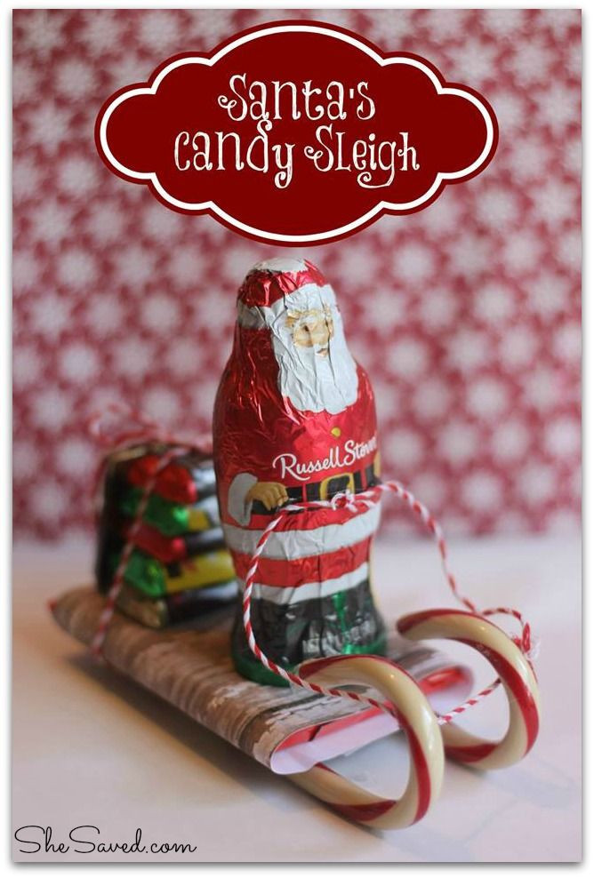 Christmas Candy Craft Ideas
 Santa Candy Sleigh Christmas Craft
