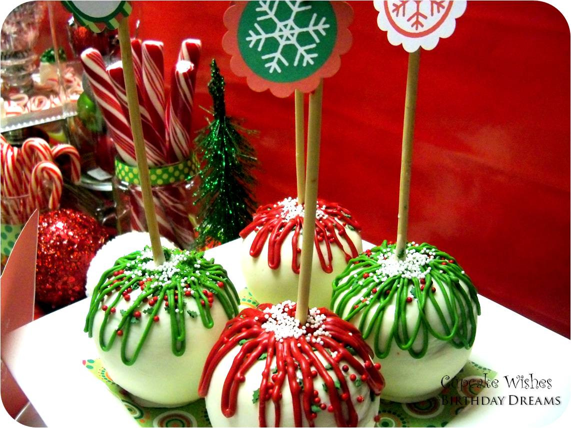 Christmas Caramel Apples
 Cupcake Wishes & Birthday Dreams Snowflakes & Stockings