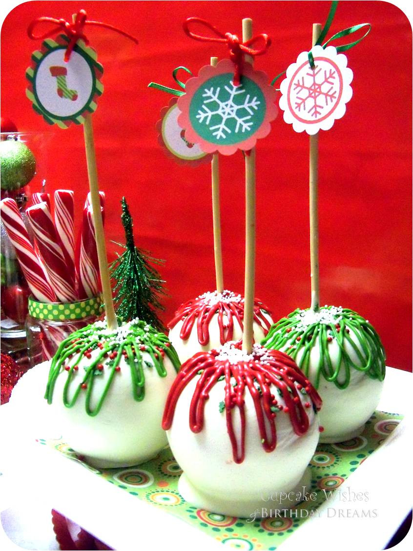 Christmas Caramel Apples
 Cupcake Wishes & Birthday Dreams Snowflakes & Stockings