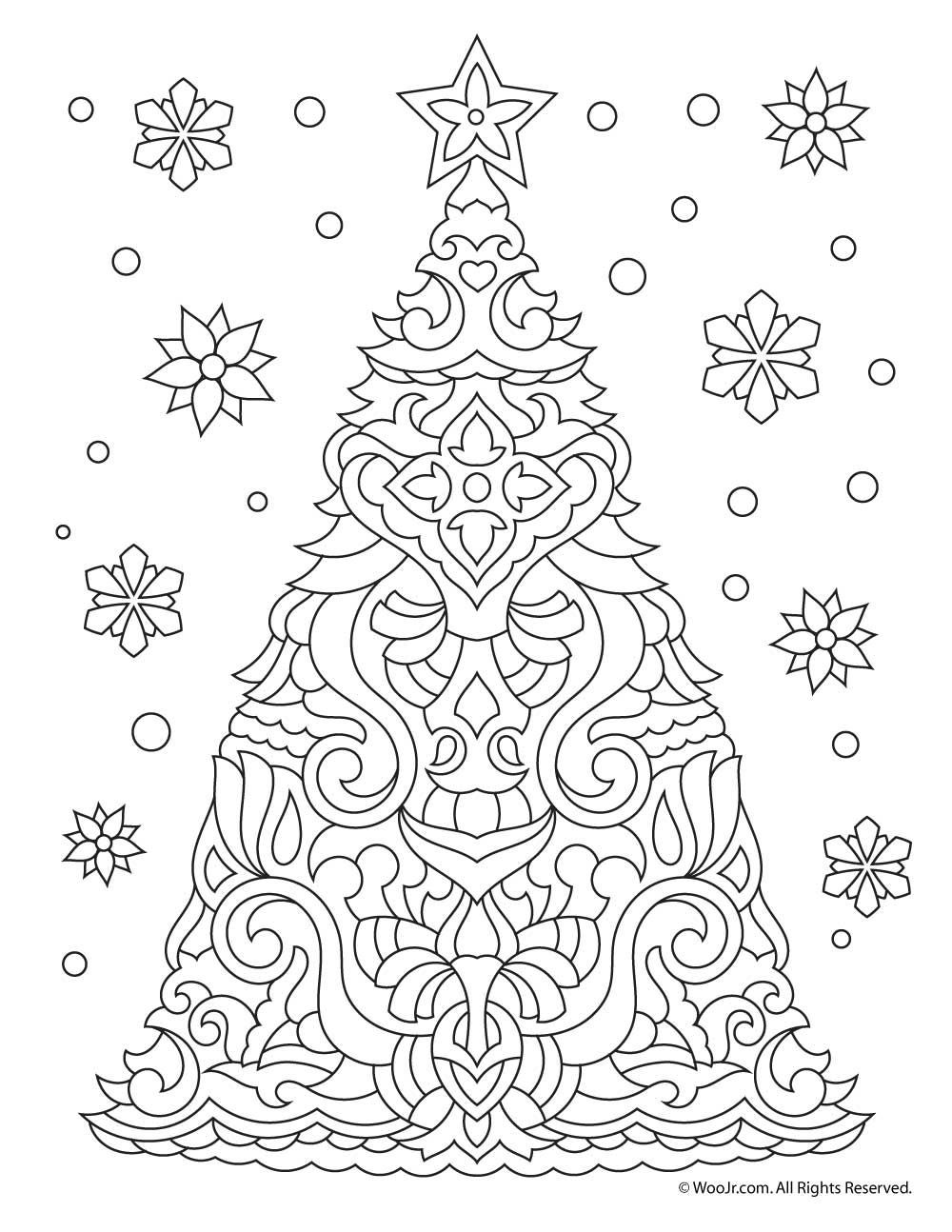 Christmas Coloring Book For Adults
 Christmas Tree Adult Coloring Page