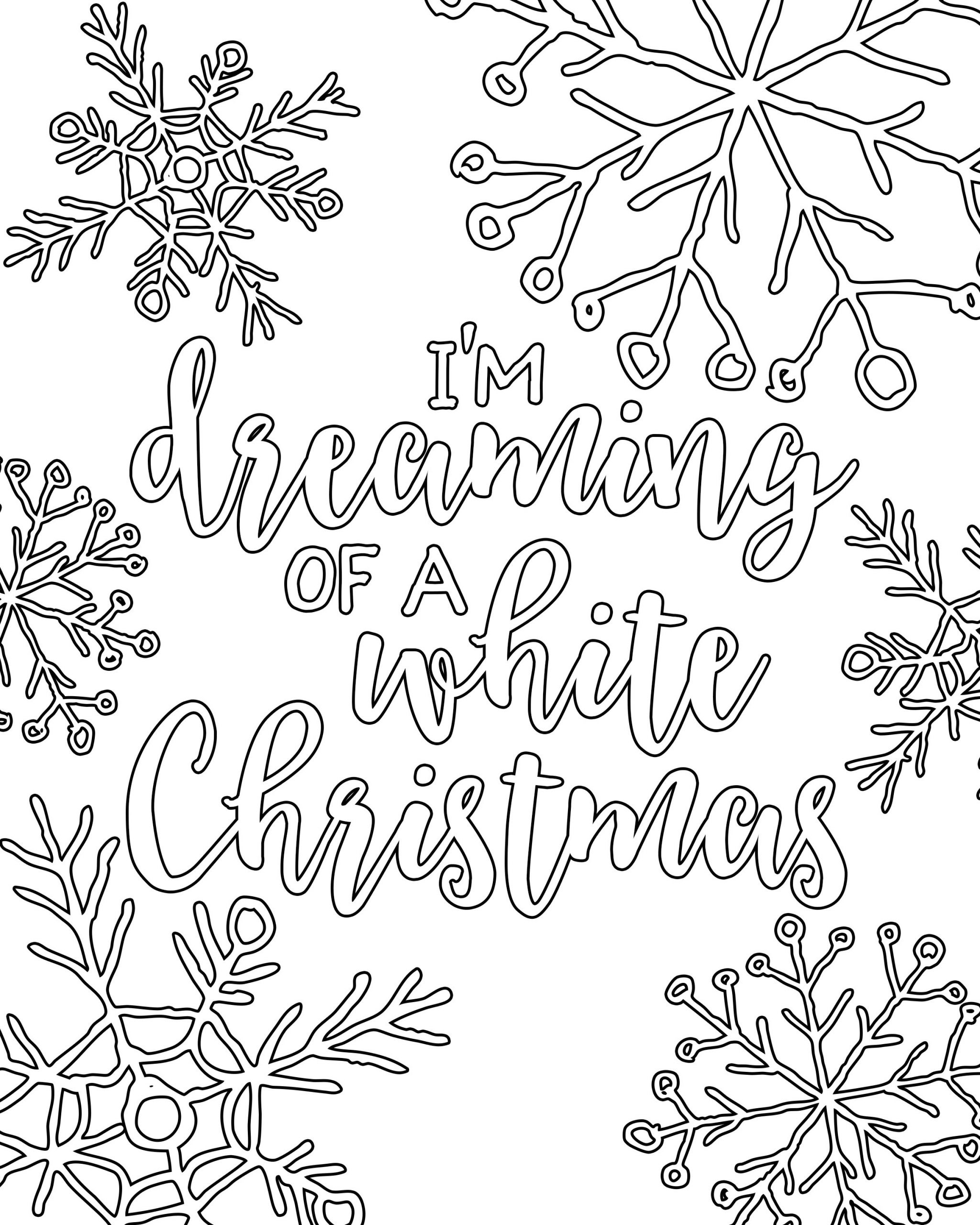 Christmas Coloring Book For Adults
 Free Printable White Christmas Adult Coloring Pages Our