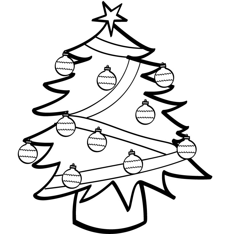 Christmas Coloring Pages For Kids
 Free Printable Christmas Tree Coloring Pages For Kids