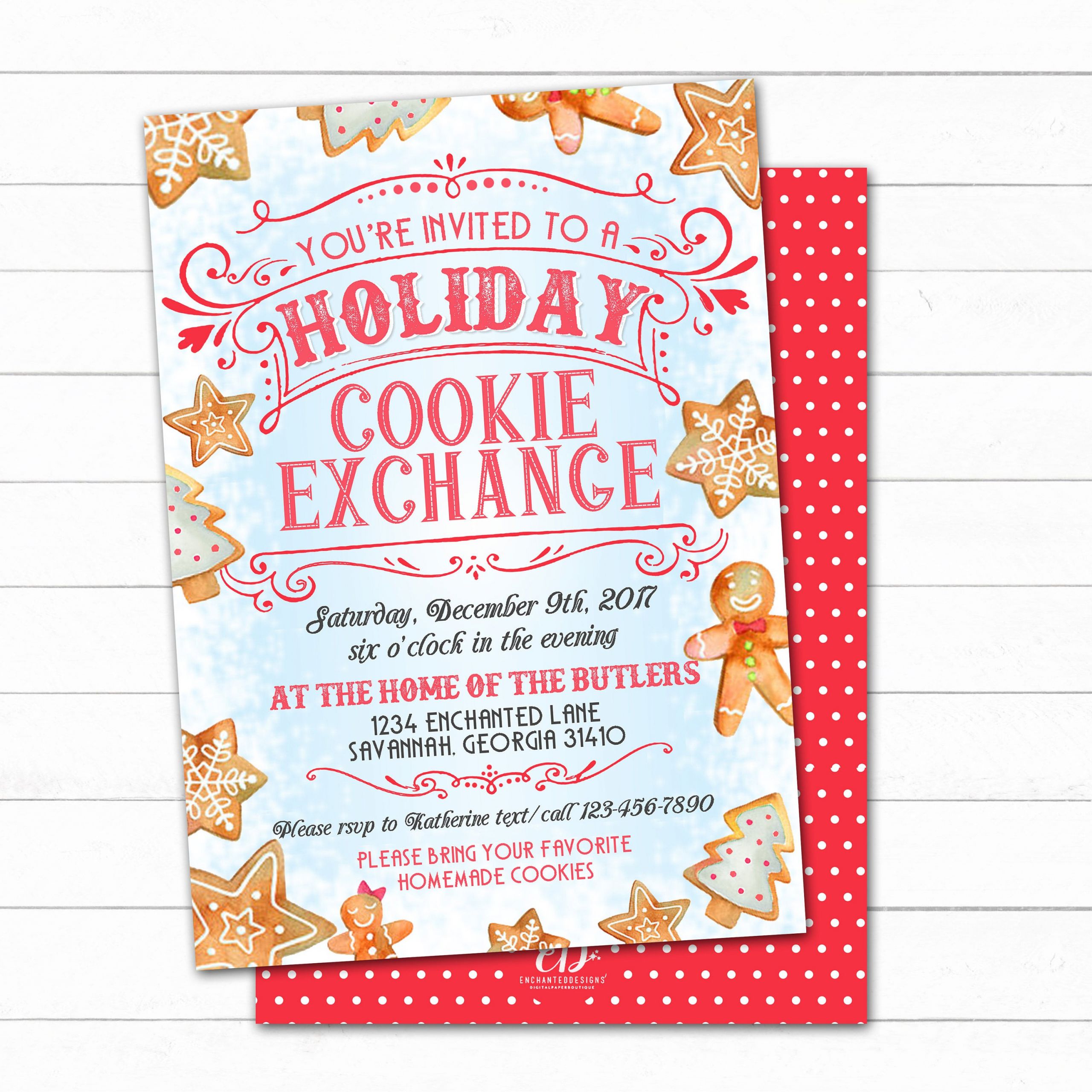 Christmas Cookie Exchange Party Ideas
 Cookie Exchange Invitation Cookie Swap Invite Christmas