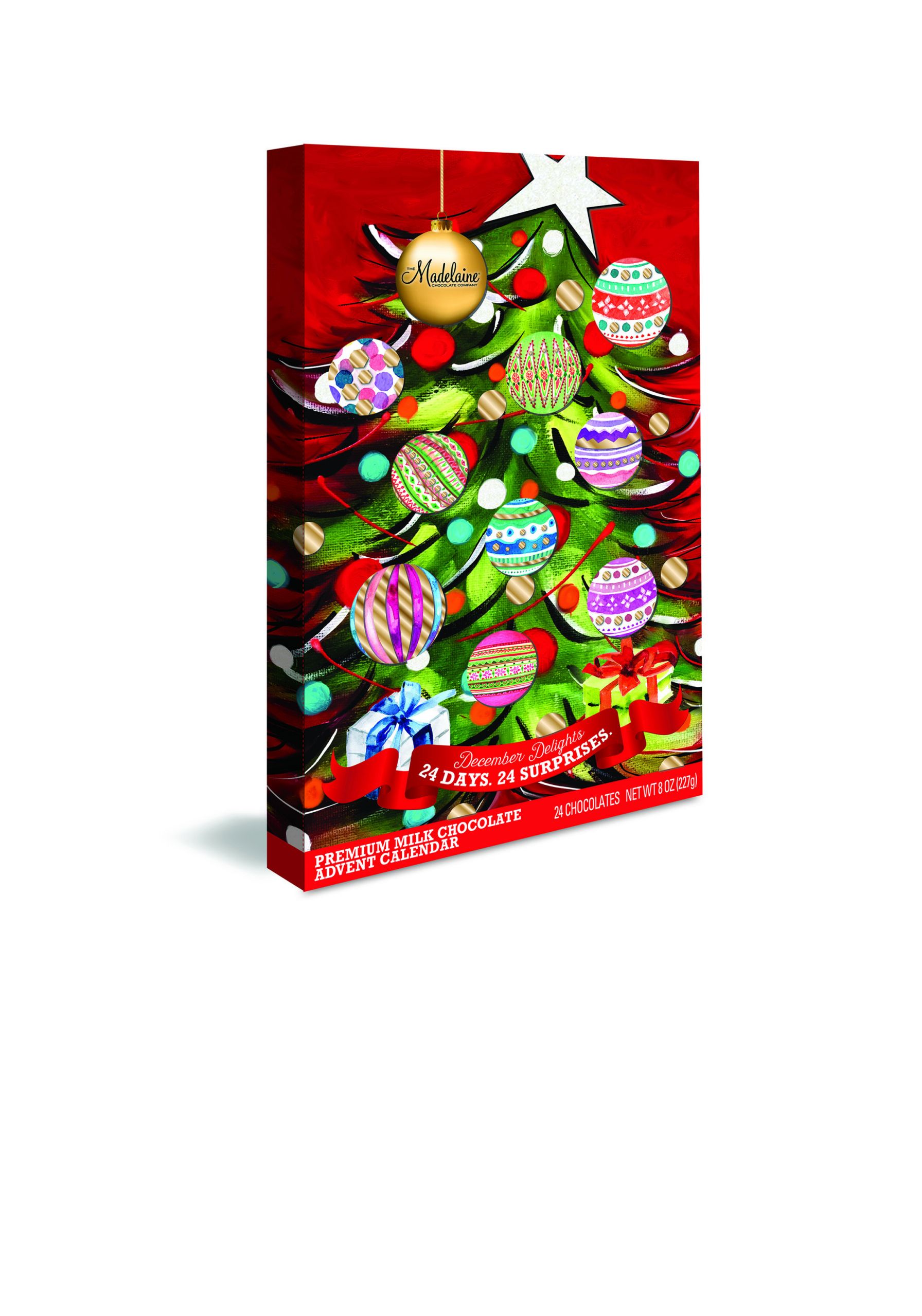 Christmas Countdown Calendar With Candy
 8 oz CHRISTMAS TREE COUNTDOWN CALENDAR Madelaine Chocolate