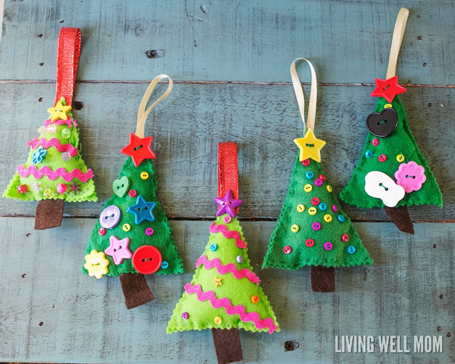 Christmas Crafts For Young Children
 Felt Christmas Tree Ornaments