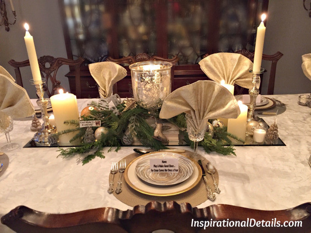 Christmas Dinner Party Theme Ideas
 Gold and Silver Christmas Theme Dinner Fete