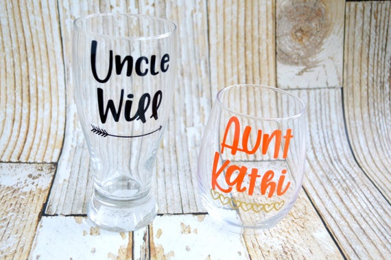 Christmas Gift Ideas For Aunts And Uncles
 New Aunt Gift New Uncle Gift Aunt and Uncle Glasses