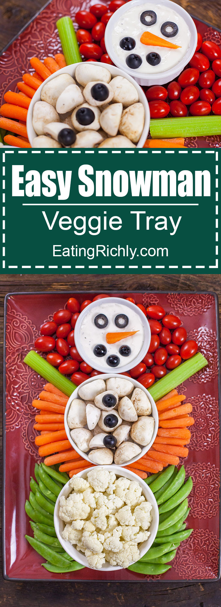 Christmas Party Trays Ideas
 Christmas Veggie Tray Snowman Eating Richly
