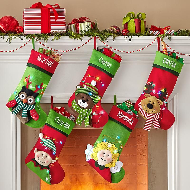 Christmas Stocking Gift Ideas
 Tangled in Lights LED Personalized Stocking