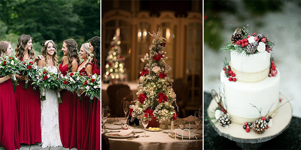 Christmas Themed Wedding
 18 Stunning Christmas Themed Winter Wedding Ideas