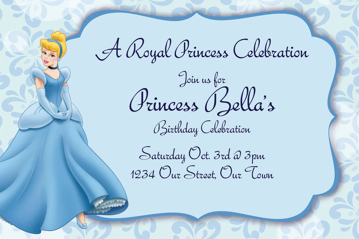 Cinderella Birthday Invitation
 Free Printable Cinderella Birthday Invitations – Bagvania