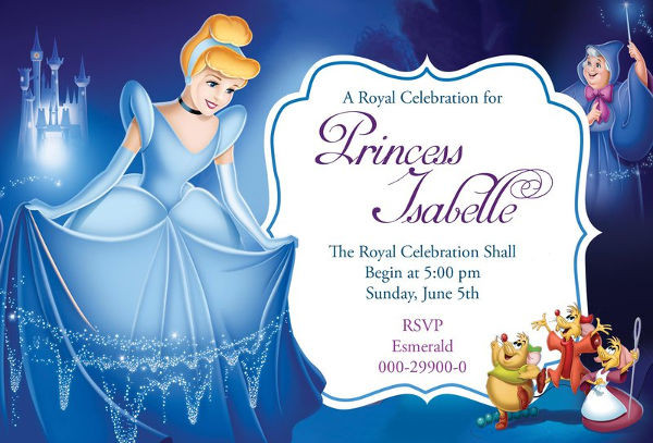 Cinderella Birthday Invitation
 11 Disney Invitation Designs & Templates PSD AI