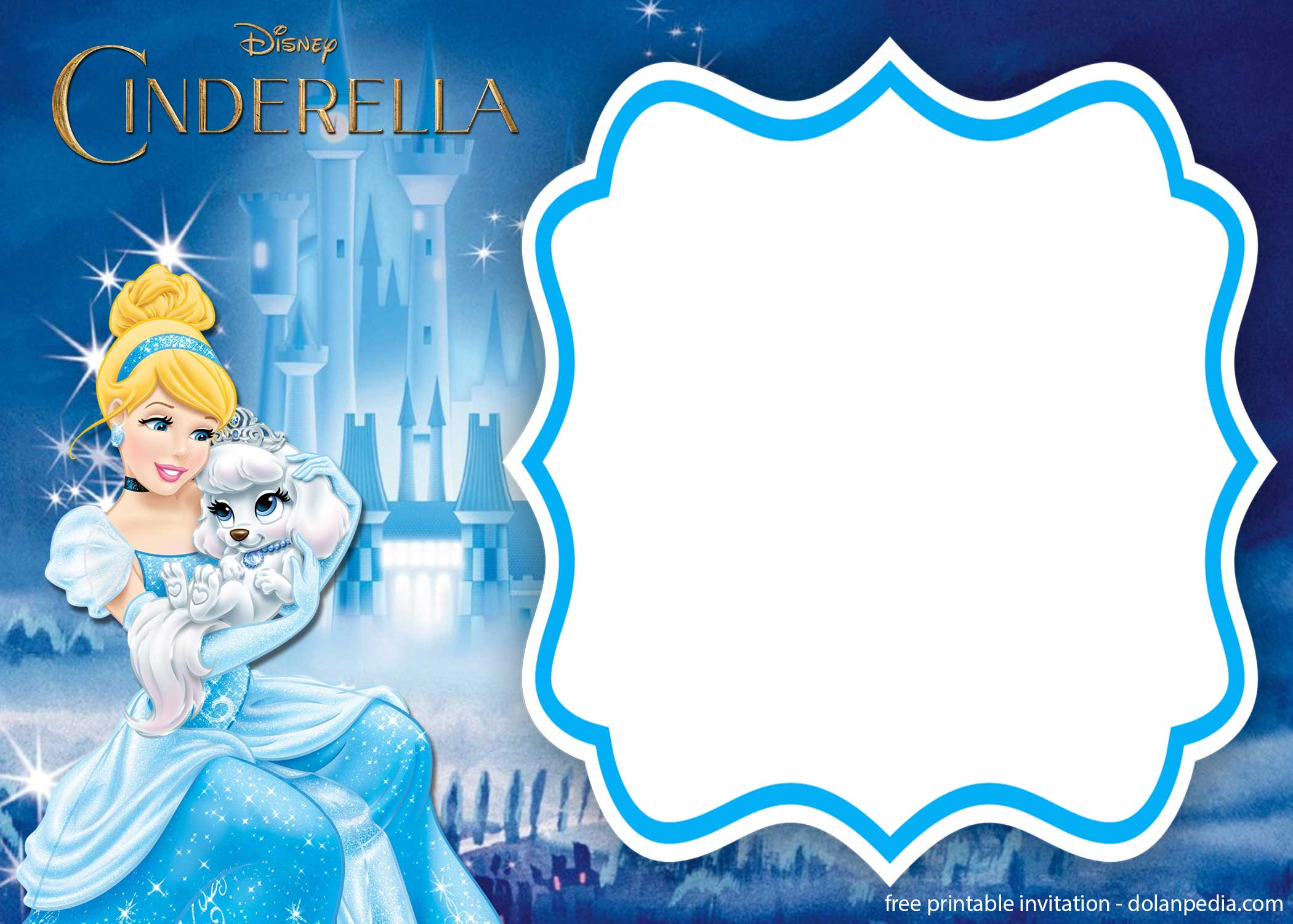 Cinderella Birthday Invitation
 FREE Printable Cinderella Royal Invitation Templates
